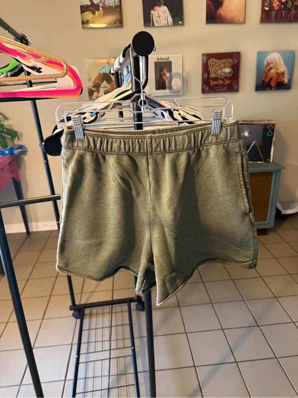 aerie Olive Green Athletic Pull-On Shorts